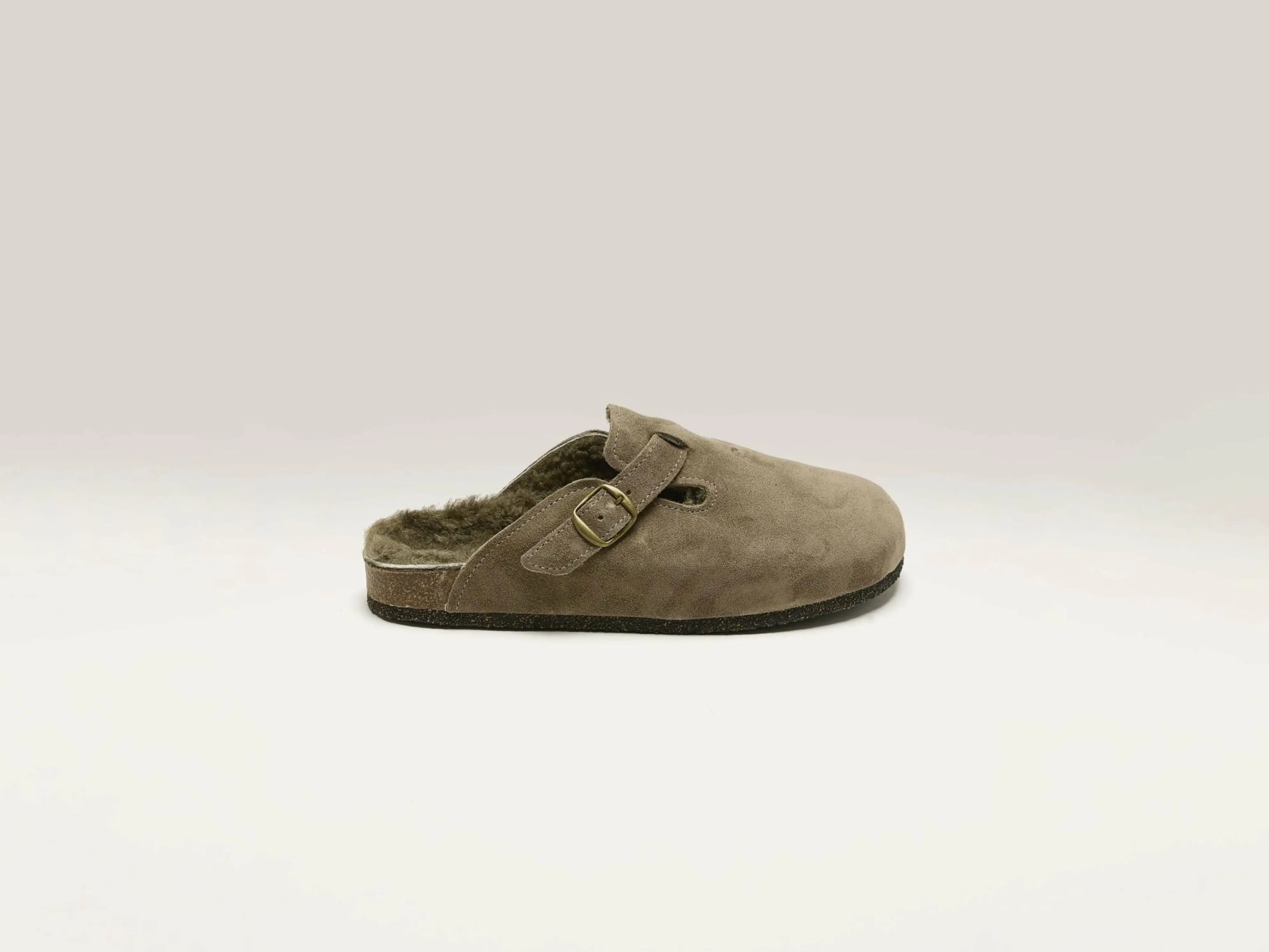 BOSABO Taupe Velours Klompen