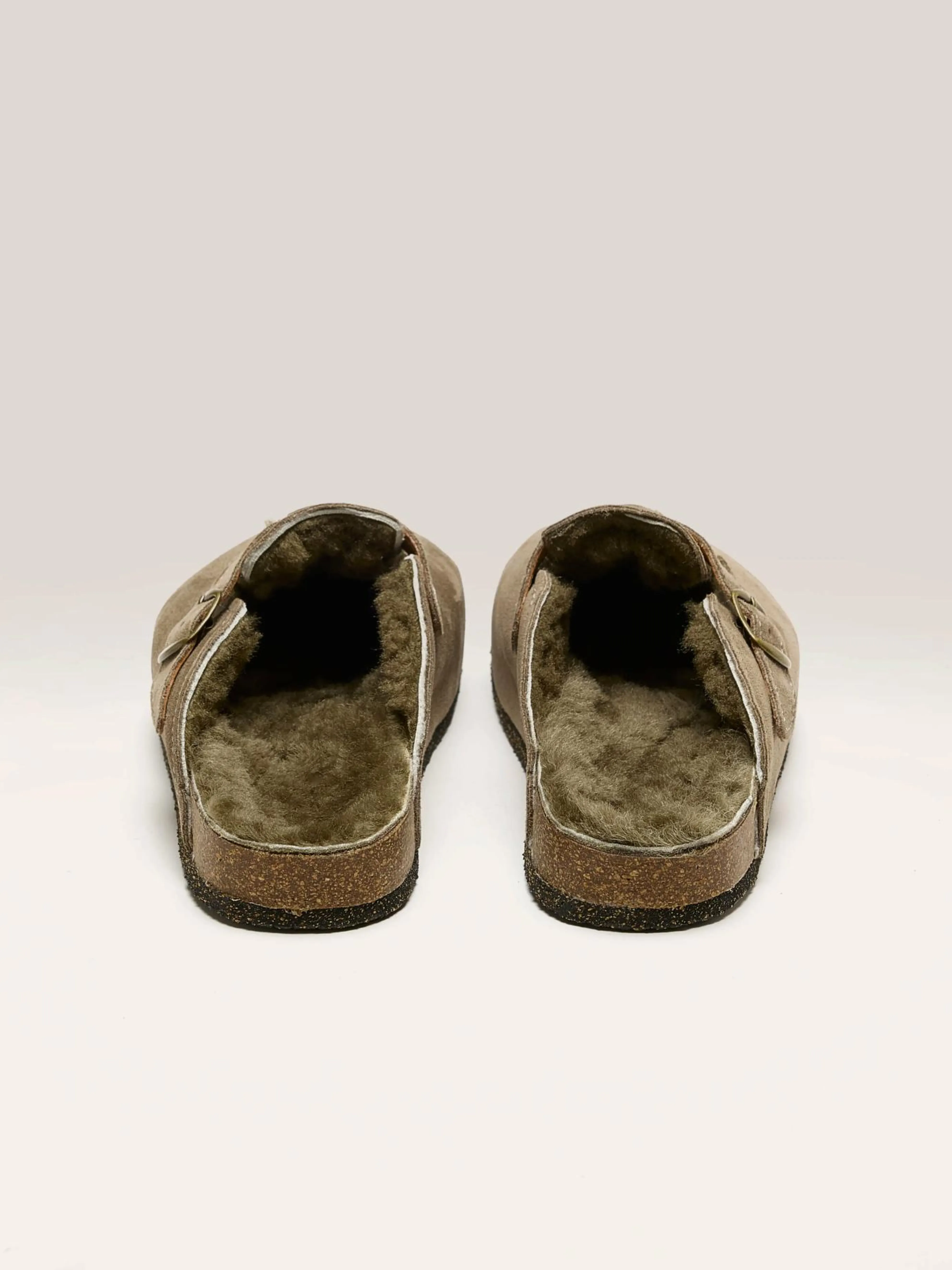 BOSABO Taupe Velours Klompen