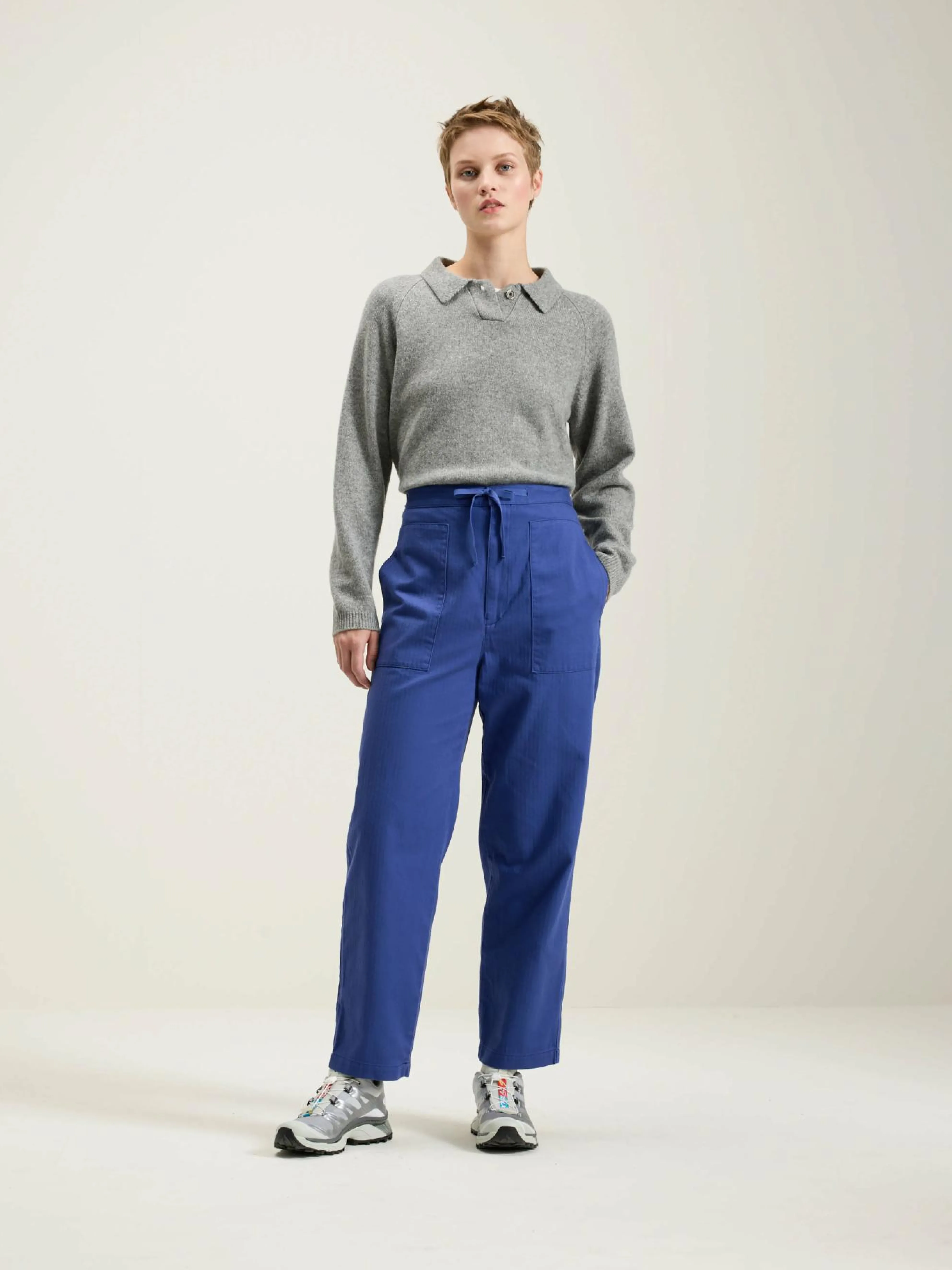 SARAHWEAR Herringbone Tapered Broek