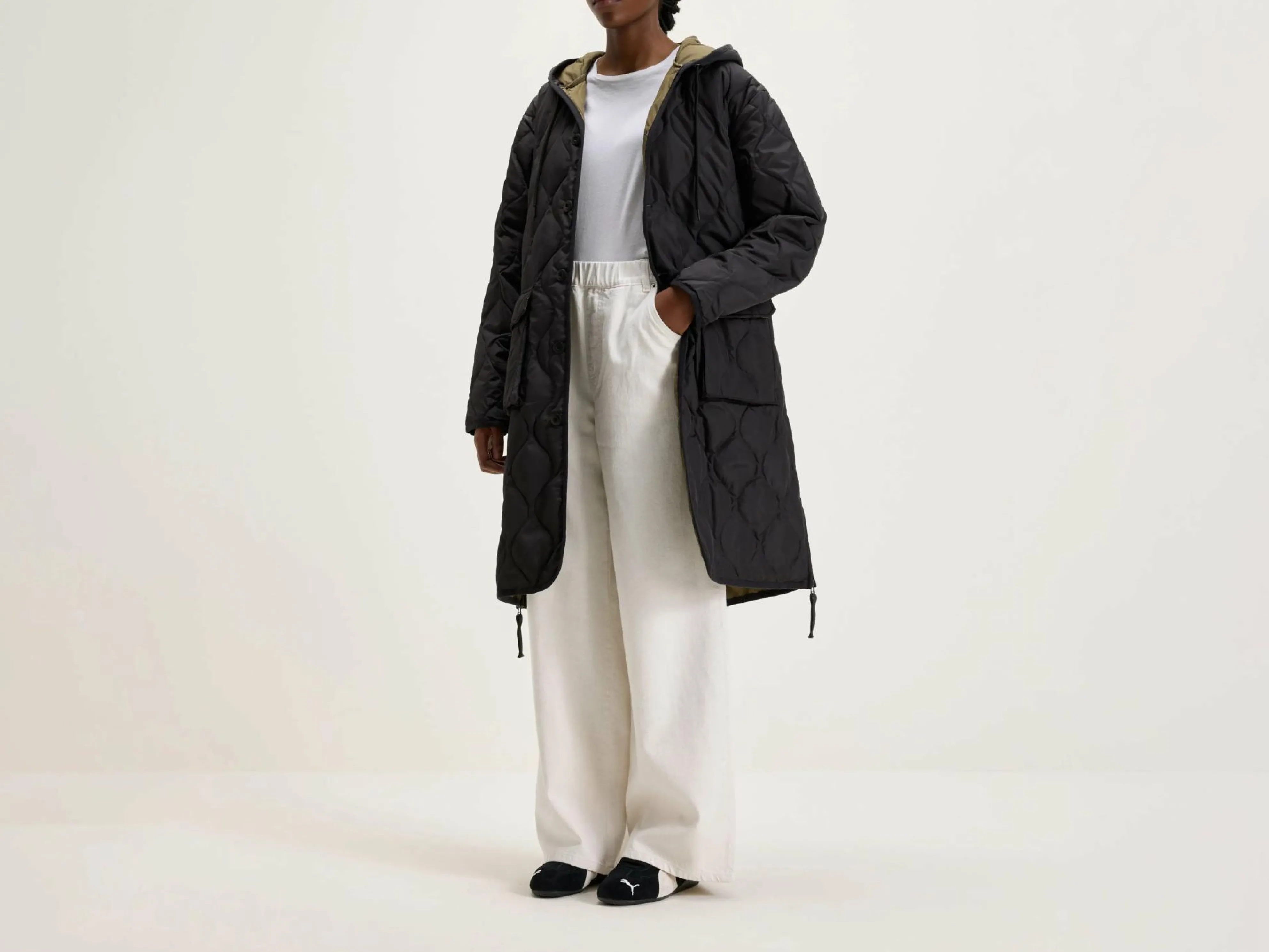 TAION Lange Militaire Mantel Met Kap